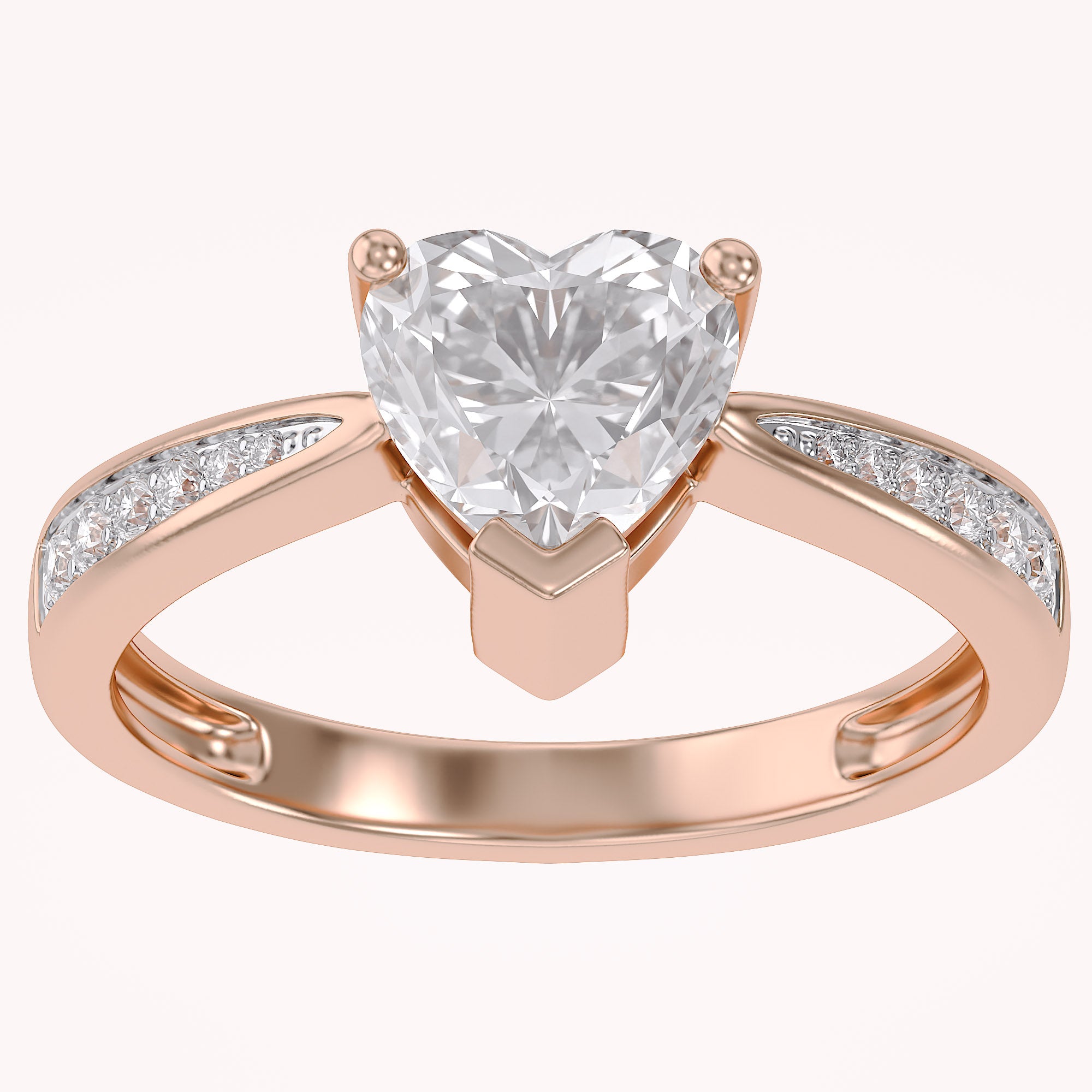 Solitaire Heart Promise Ring for Women