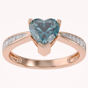 Solitaire Heart Promise Ring for Women