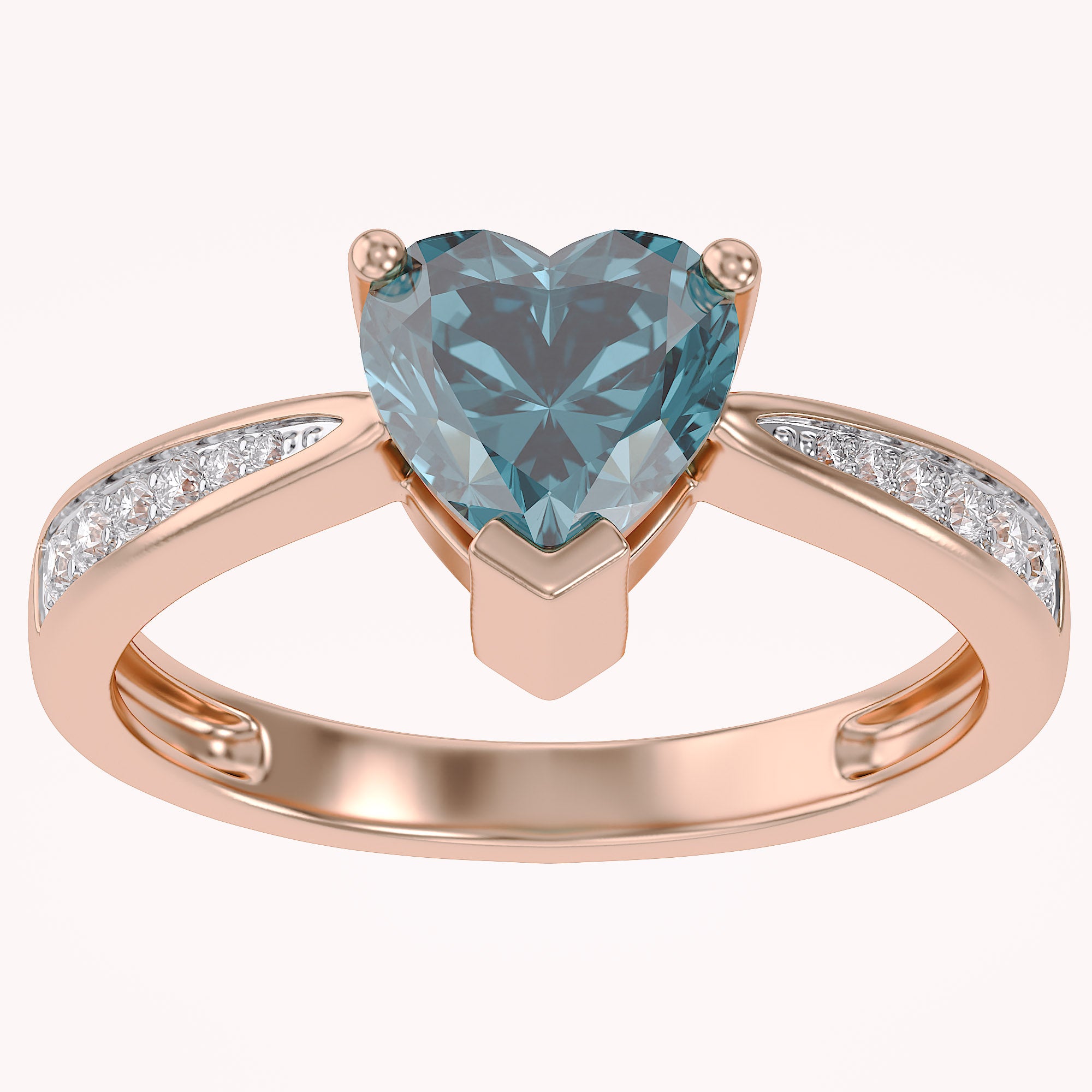 Solitaire Heart Promise Ring for Women