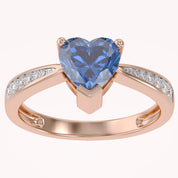 Solitaire Heart Promise Ring for Women