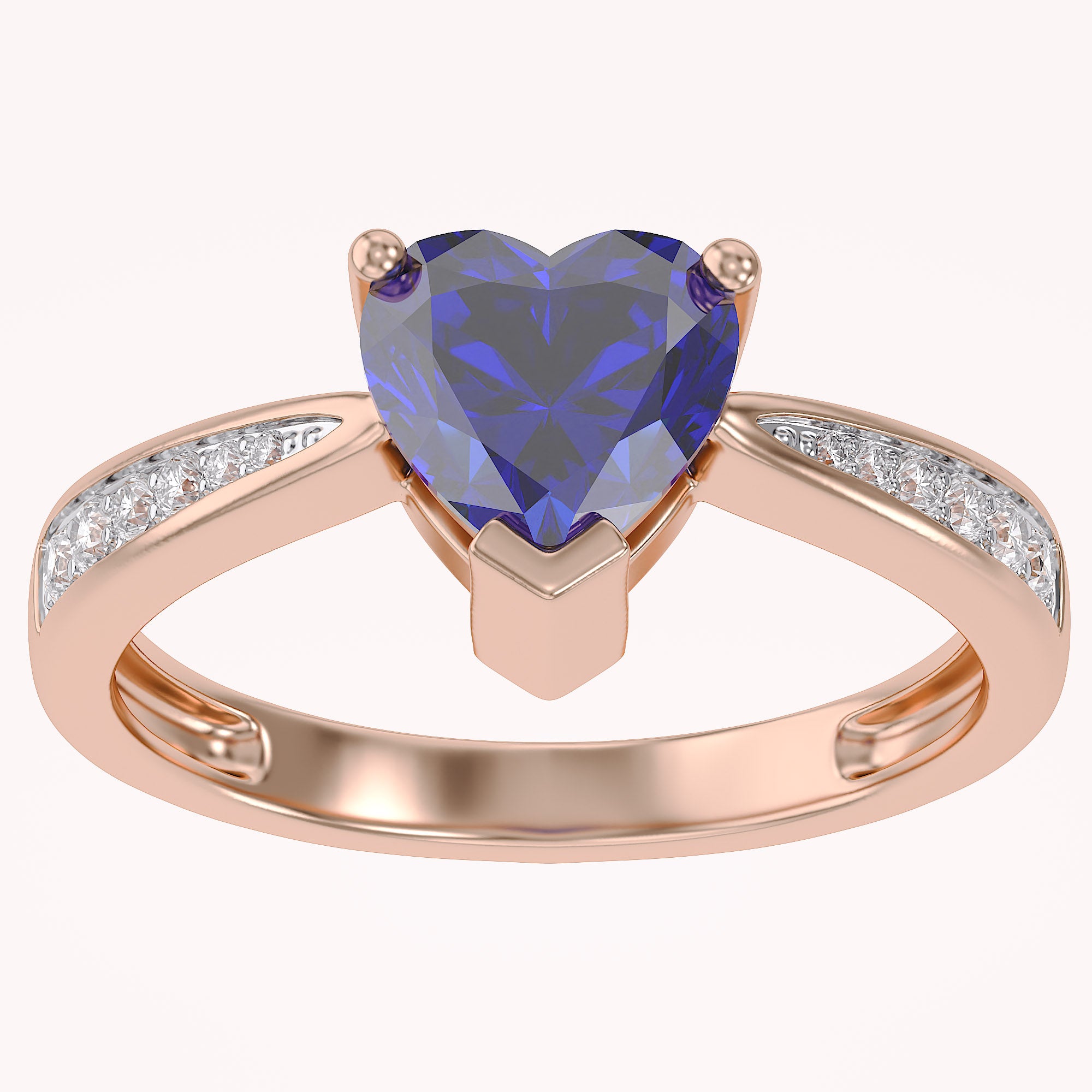 Solitaire Heart Promise Ring for Women