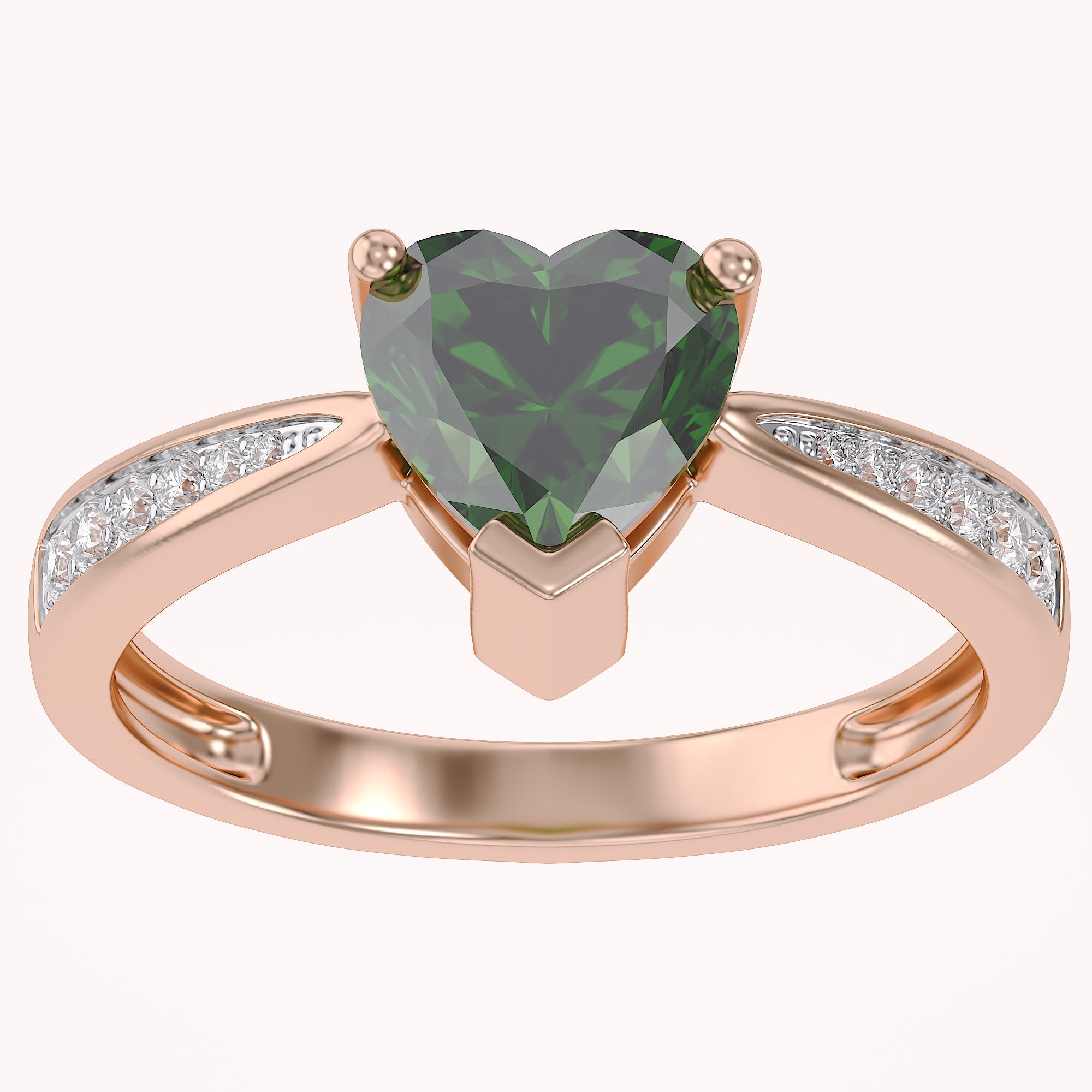 Solitaire Heart Promise Ring for Women