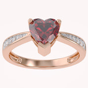 Solitaire Heart Promise Ring for Women