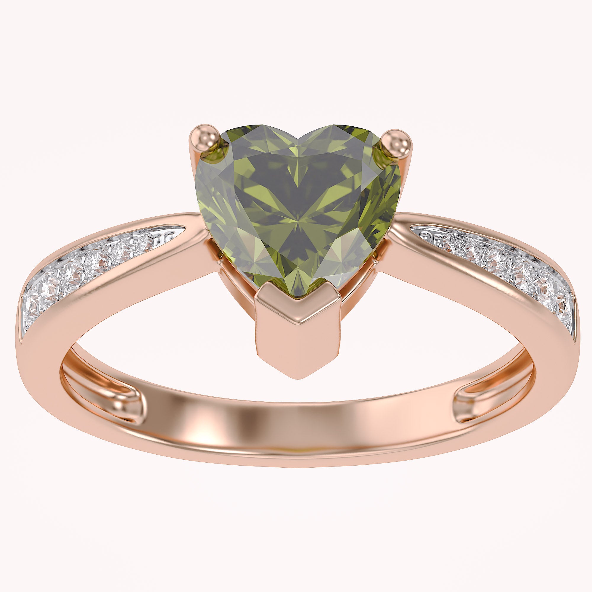 Solitaire Heart Promise Ring for Women