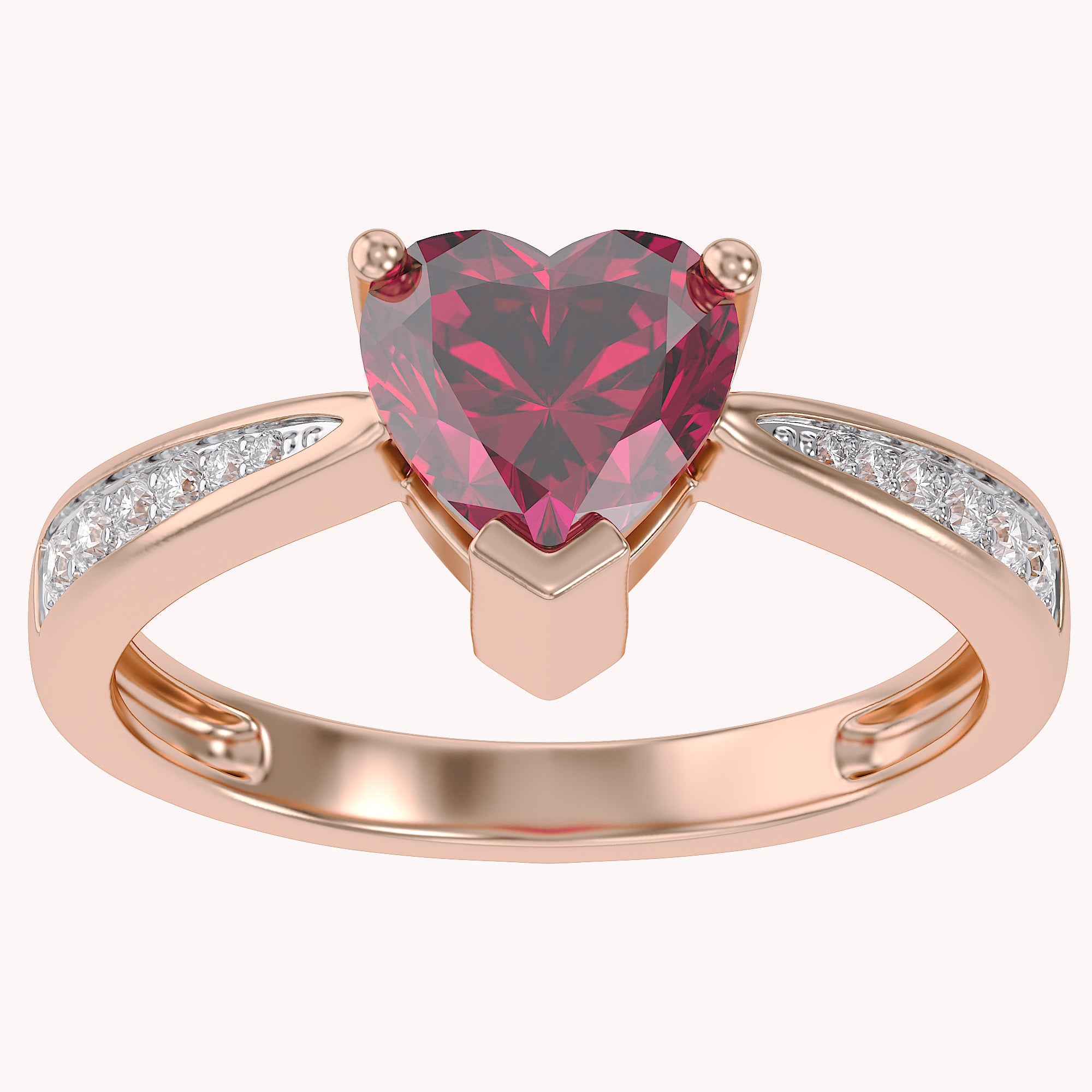 Solitaire Heart Promise Ring for Women