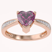 Solitaire Heart Promise Ring for Women