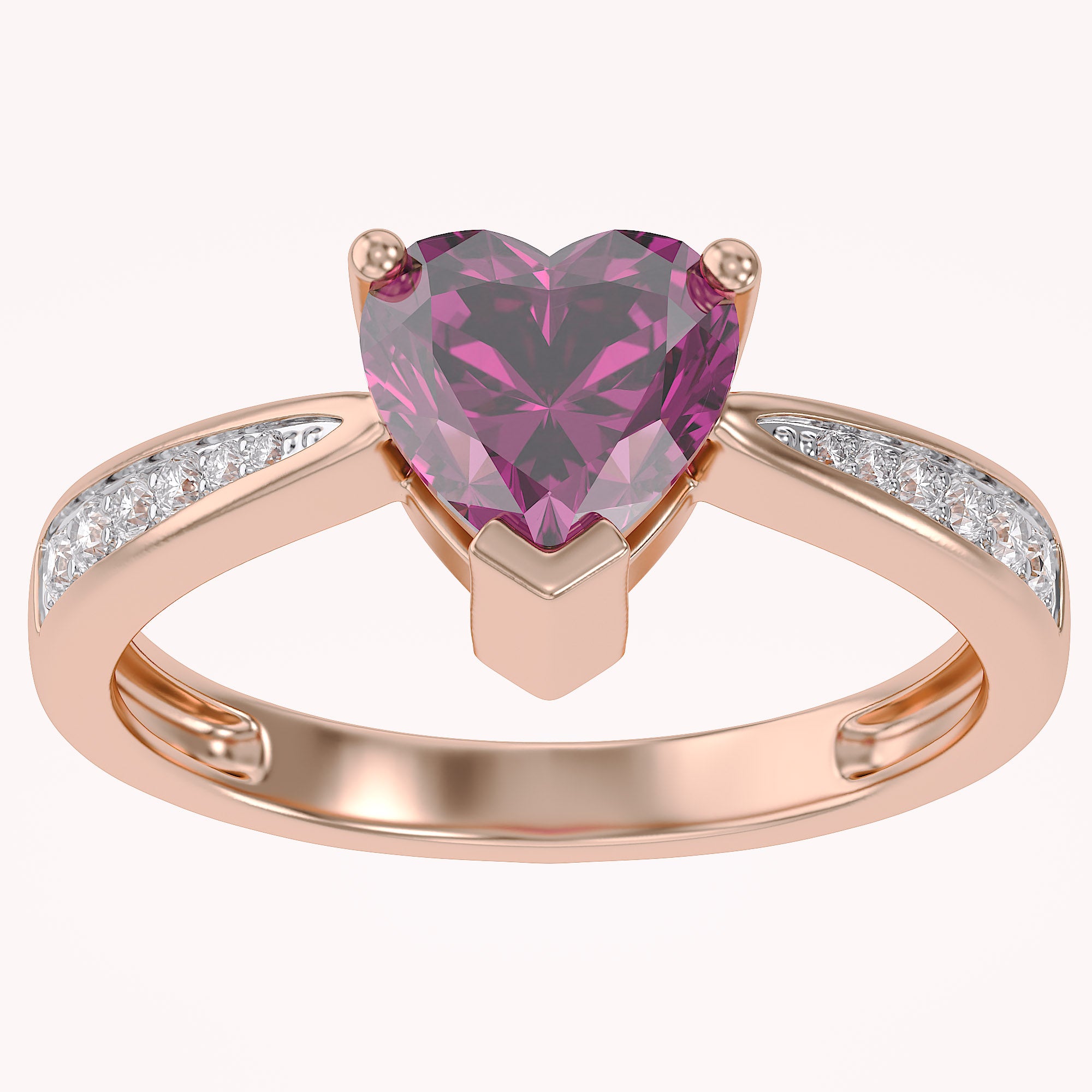 Solitaire Heart Promise Ring for Women