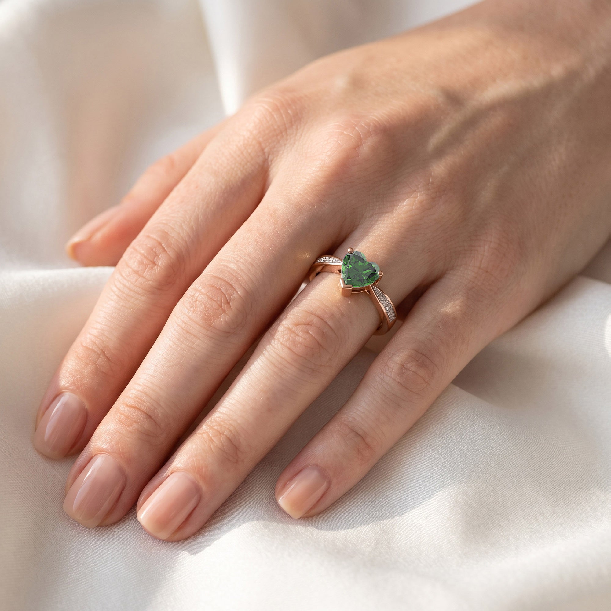 Solitaire Heart Promise Ring for Women