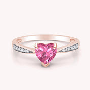Solitaire Heart Promise Ring for Women