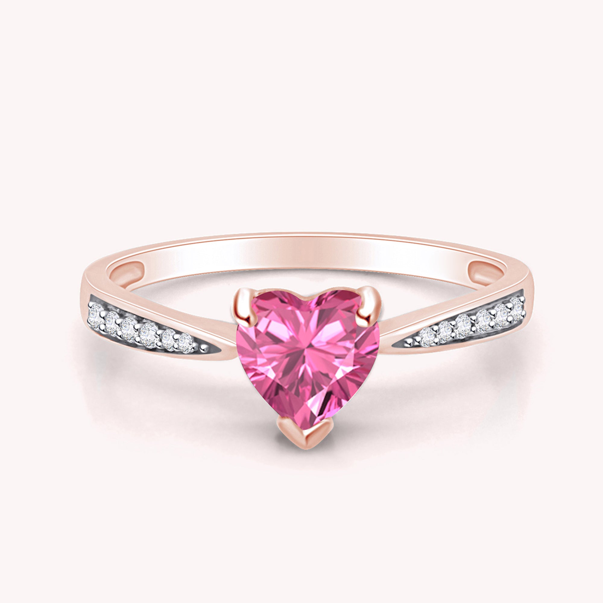 Solitaire Heart Promise Ring for Women