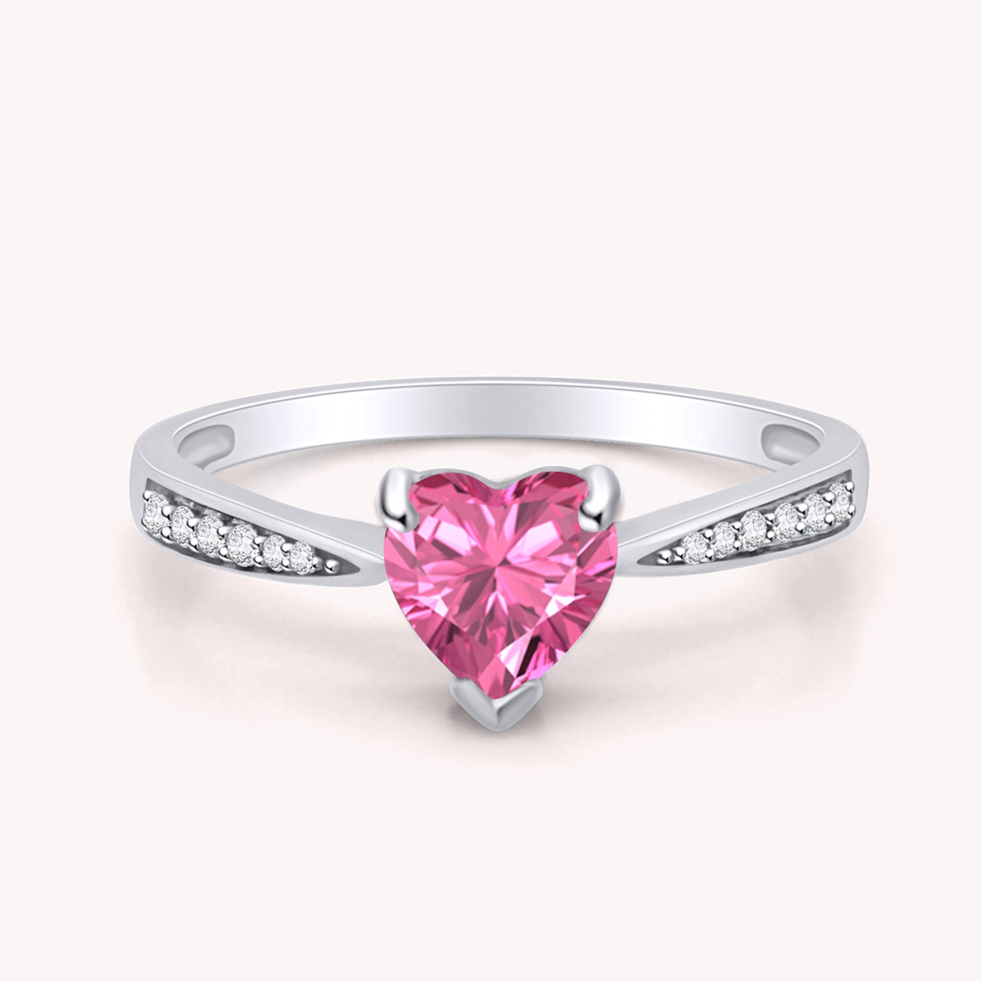 Solitaire Heart Promise Ring for Women