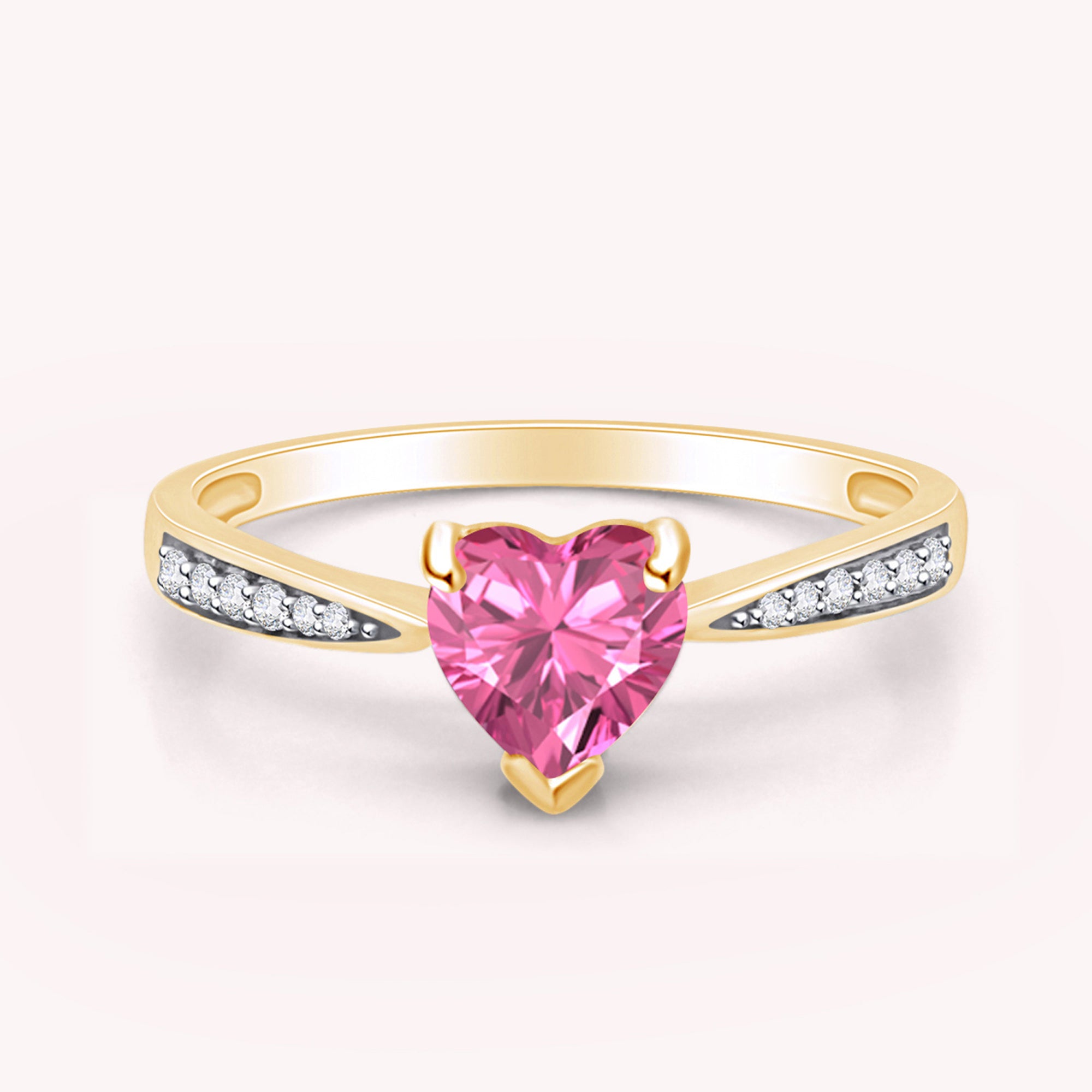 Solitaire Heart Promise Ring for Women