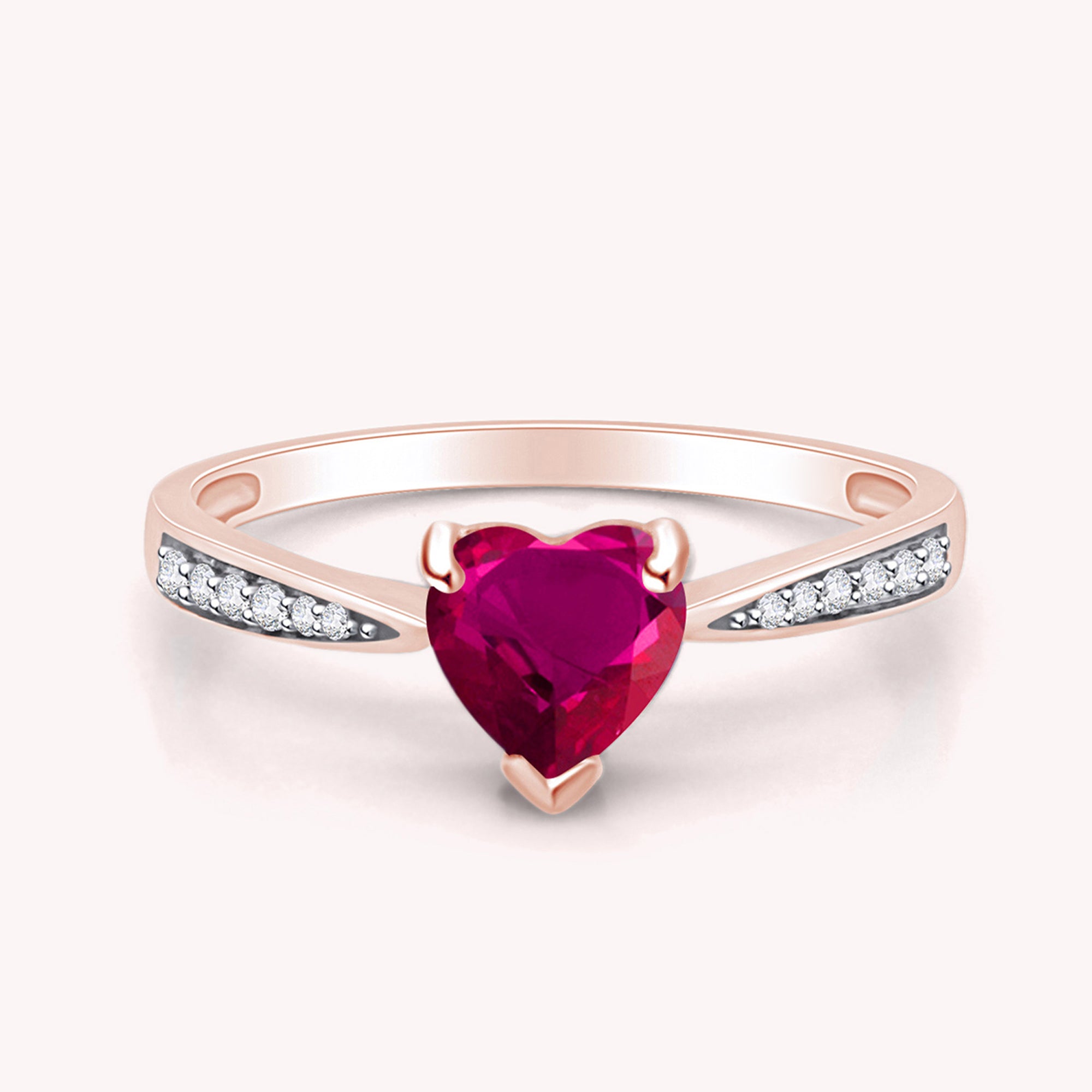 Solitaire Heart Promise Ring for Women