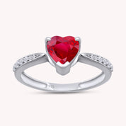 Solitaire Heart Promise Ring for Women
