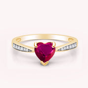 Solitaire Heart Promise Ring for Women