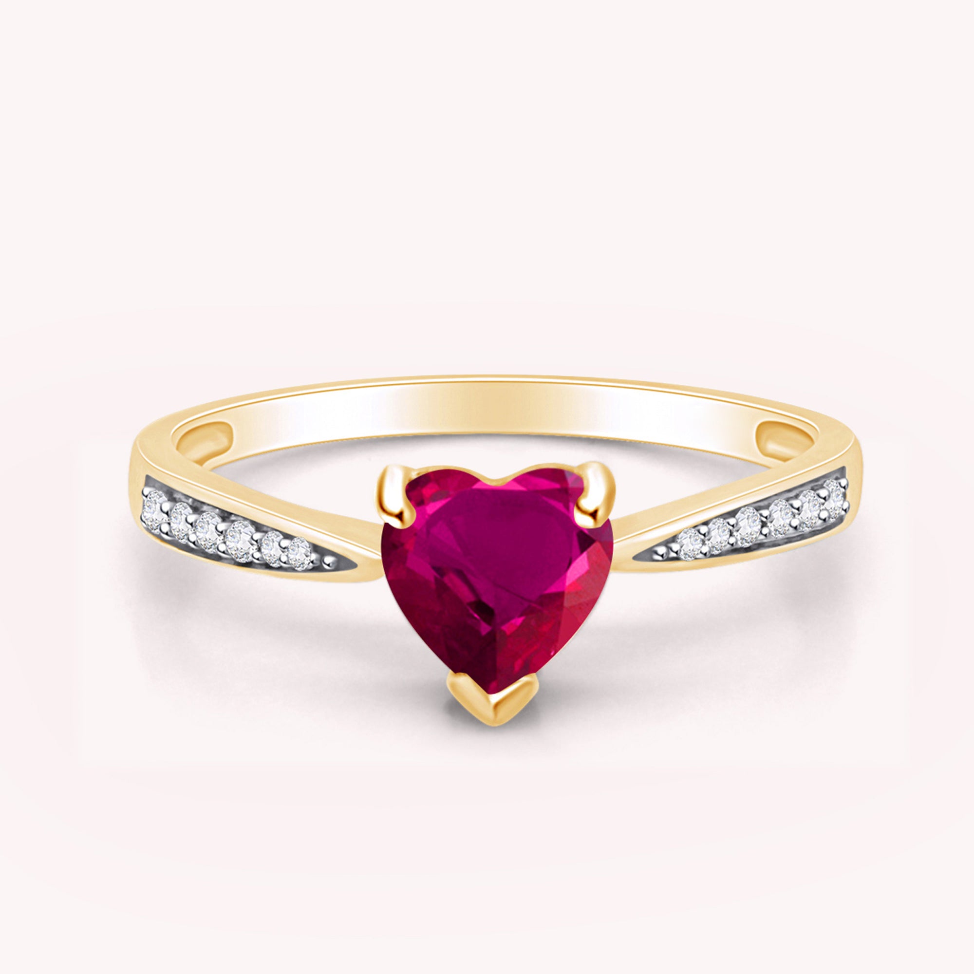 Solitaire Heart Promise Ring for Women