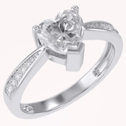 Solitaire Heart Promise Ring for Women