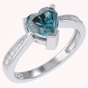 Solitaire Heart Promise Ring for Women