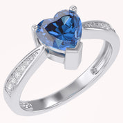 Solitaire Heart Promise Ring for Women