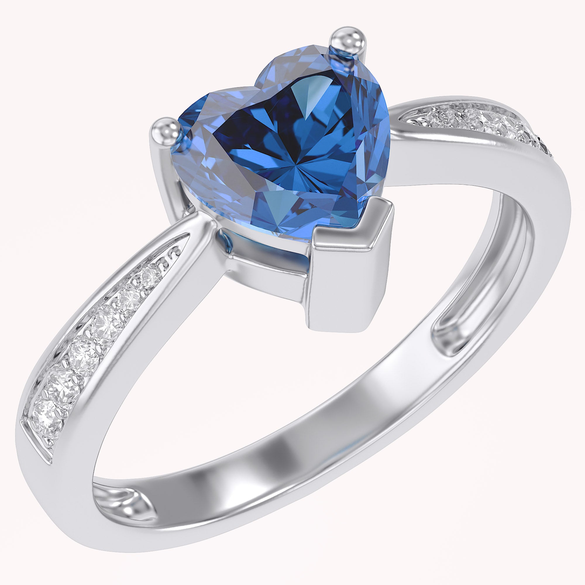 Solitaire Heart Promise Ring for Women