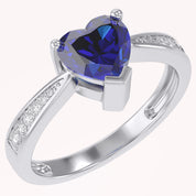 Solitaire Heart Promise Ring for Women