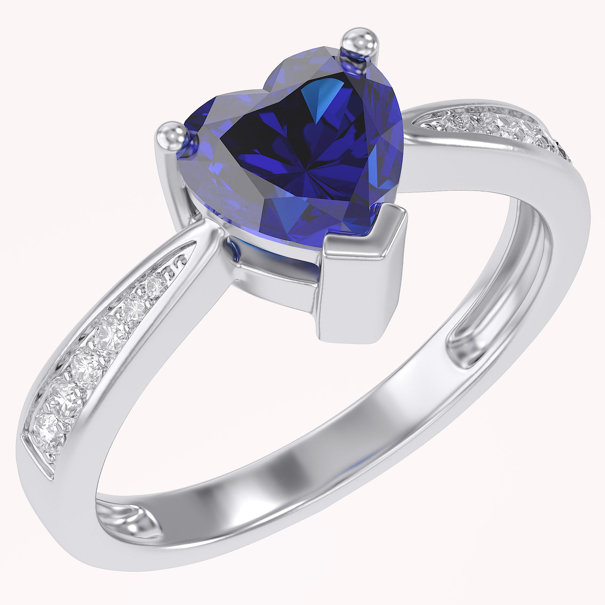 Solitaire Heart Promise Ring for Women