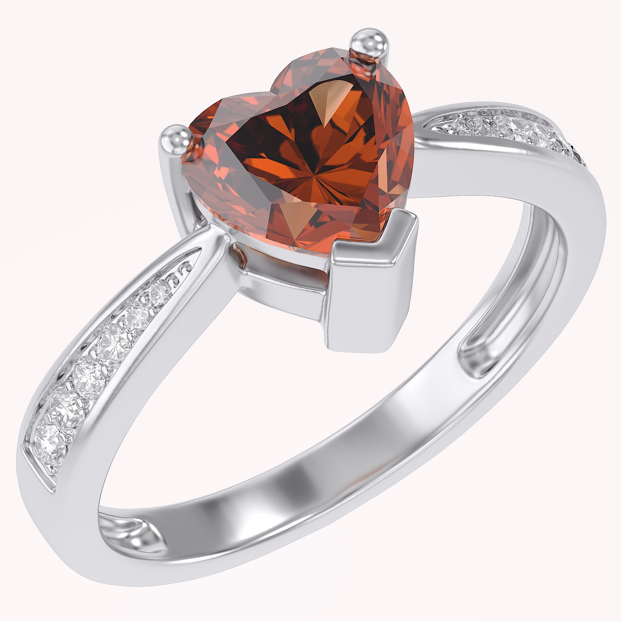 Solitaire Heart Promise Ring for Women