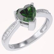 Solitaire Heart Promise Ring for Women