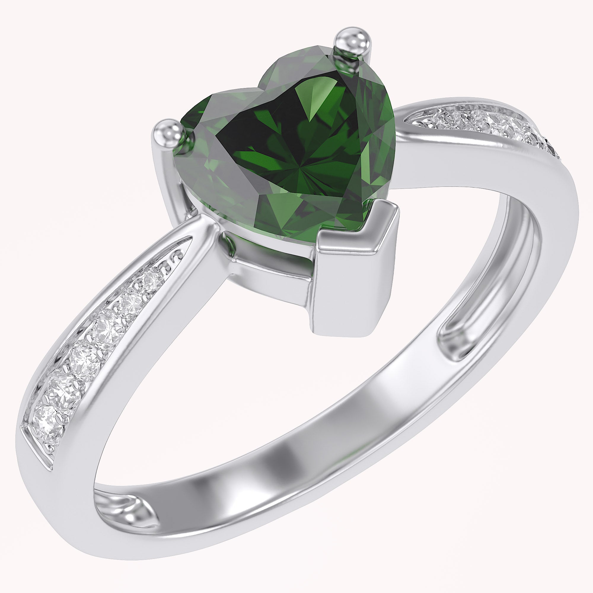 Solitaire Heart Promise Ring for Women