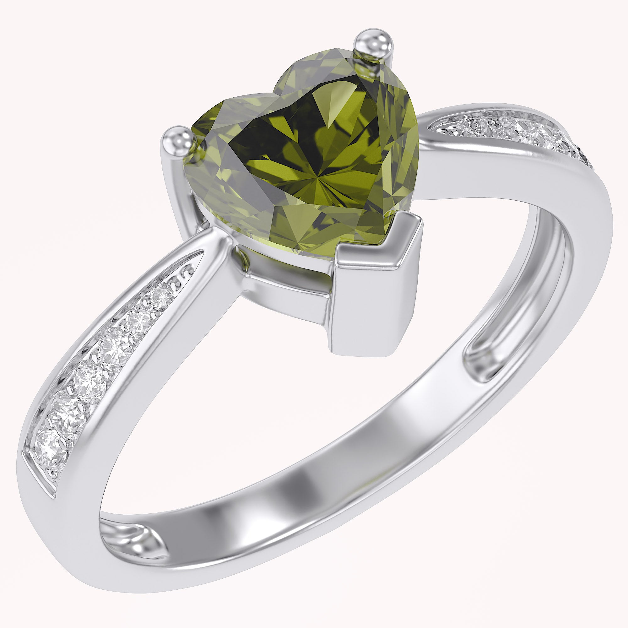 Solitaire Heart Promise Ring for Women