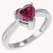 Solitaire Heart Promise Ring for Women