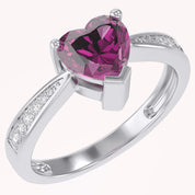 Solitaire Heart Promise Ring for Women