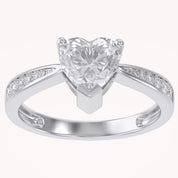 Solitaire Heart Promise Ring for Women