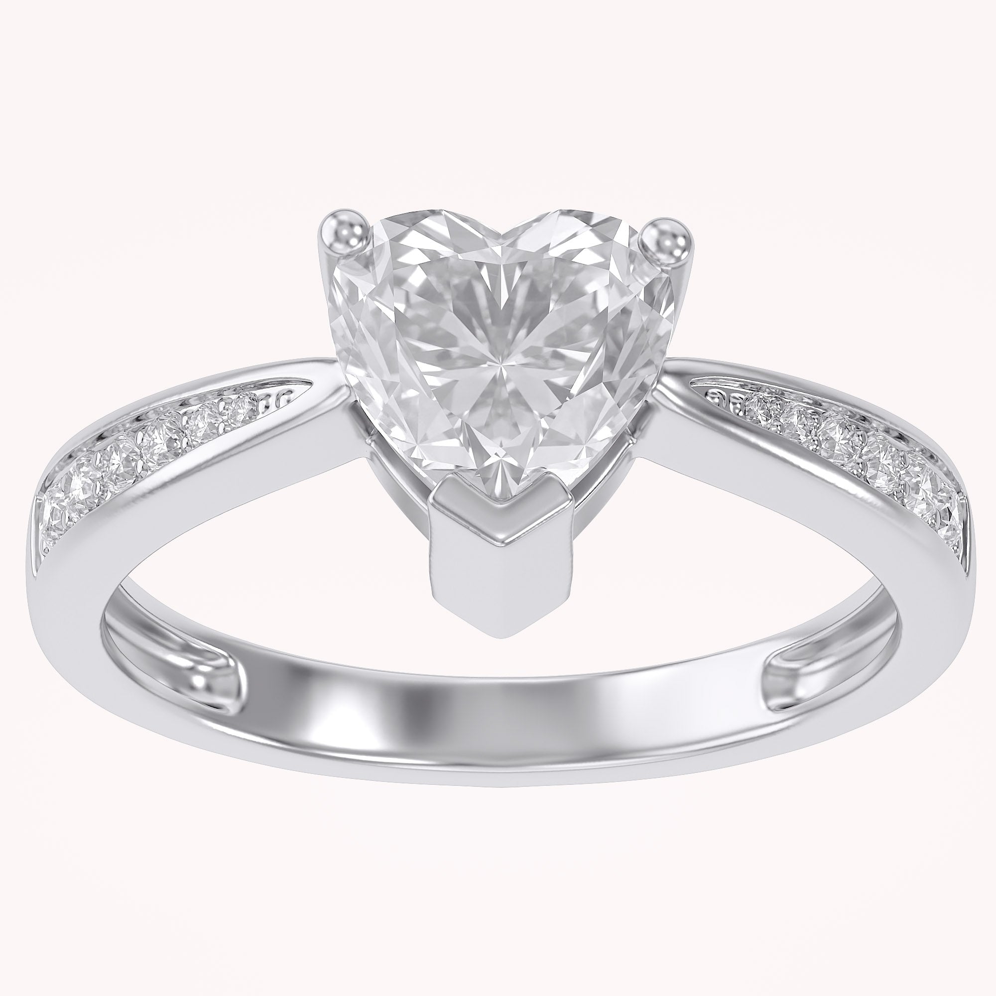 Solitaire Heart Promise Ring for Women