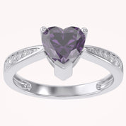Solitaire Heart Promise Ring for Women
