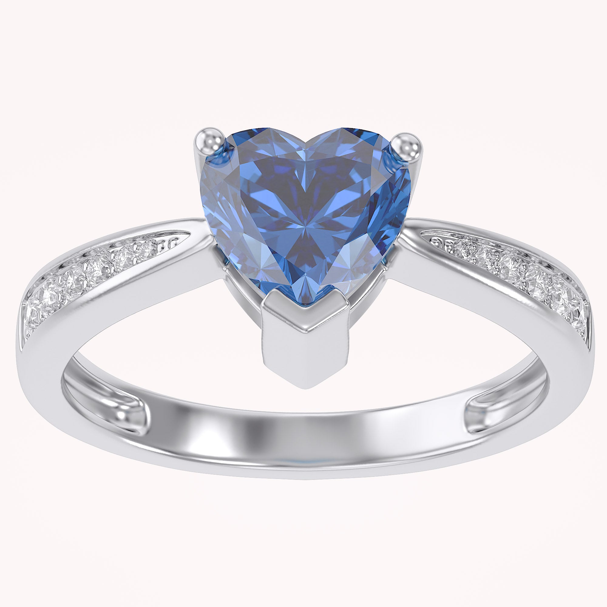 Solitaire Heart Promise Ring for Women