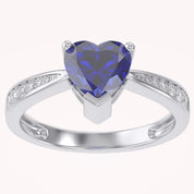 Solitaire Heart Promise Ring for Women
