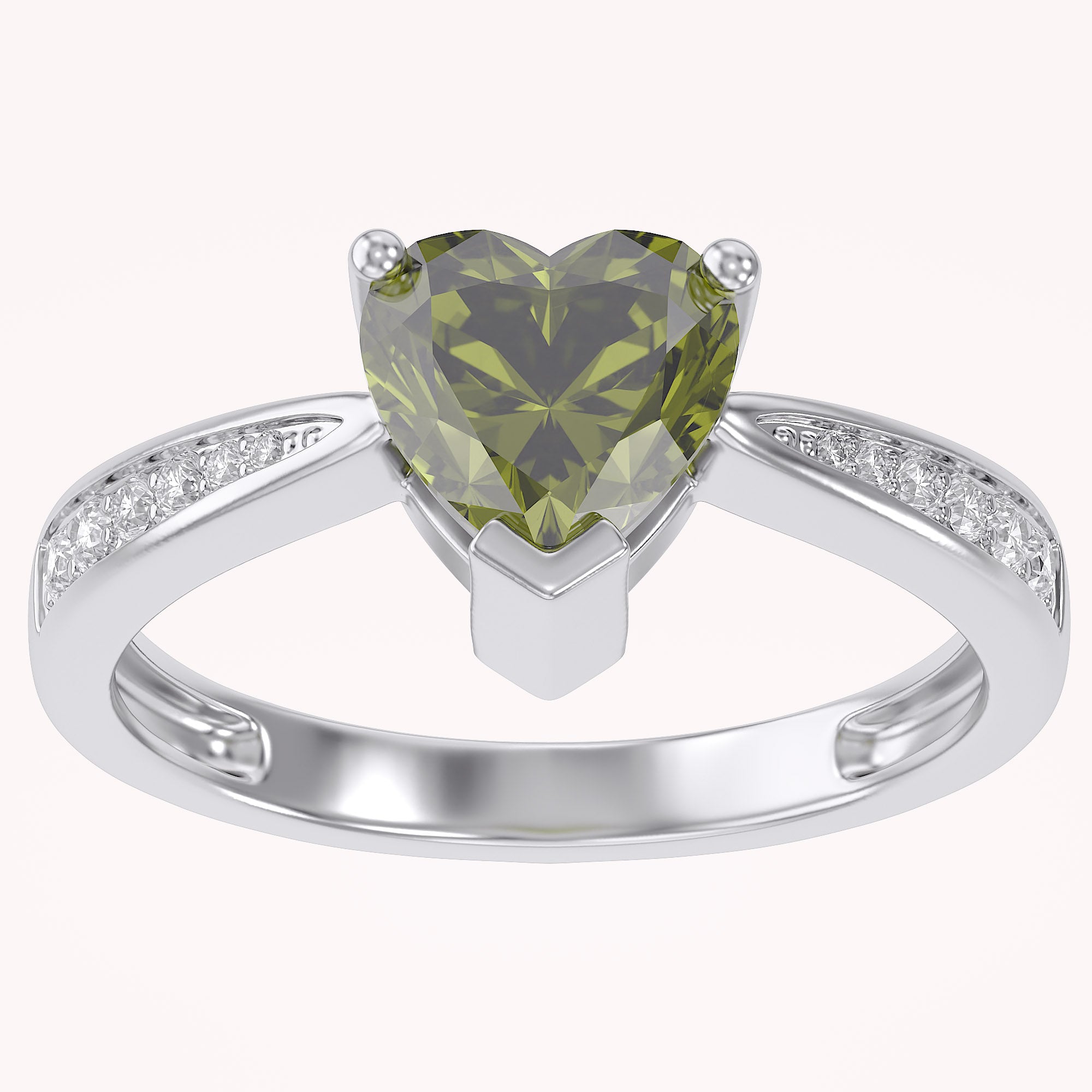 Solitaire Heart Promise Ring for Women