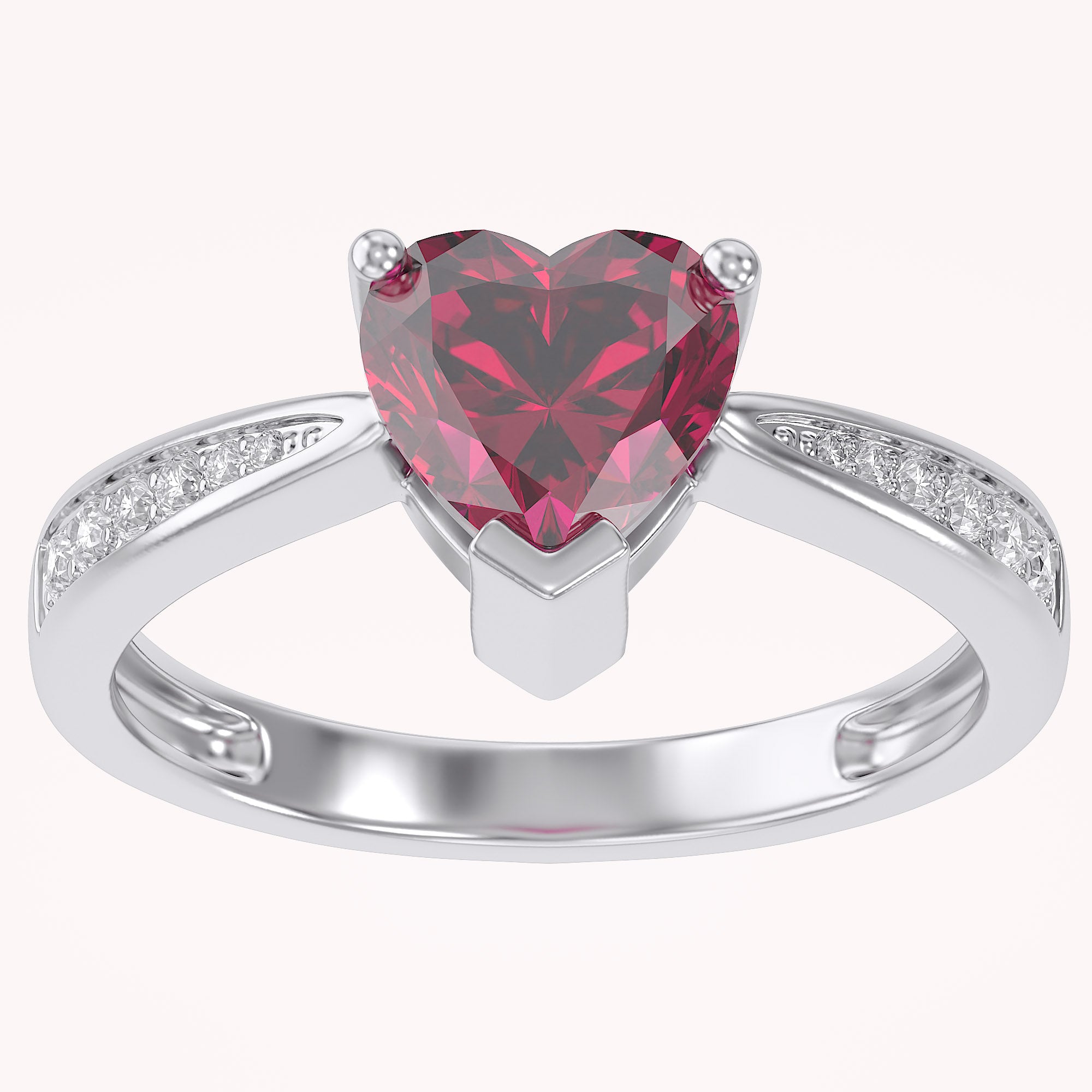 Solitaire Heart Promise Ring for Women