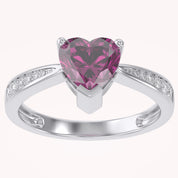 Solitaire Heart Promise Ring for Women