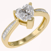 Solitaire Heart Promise Ring for Women