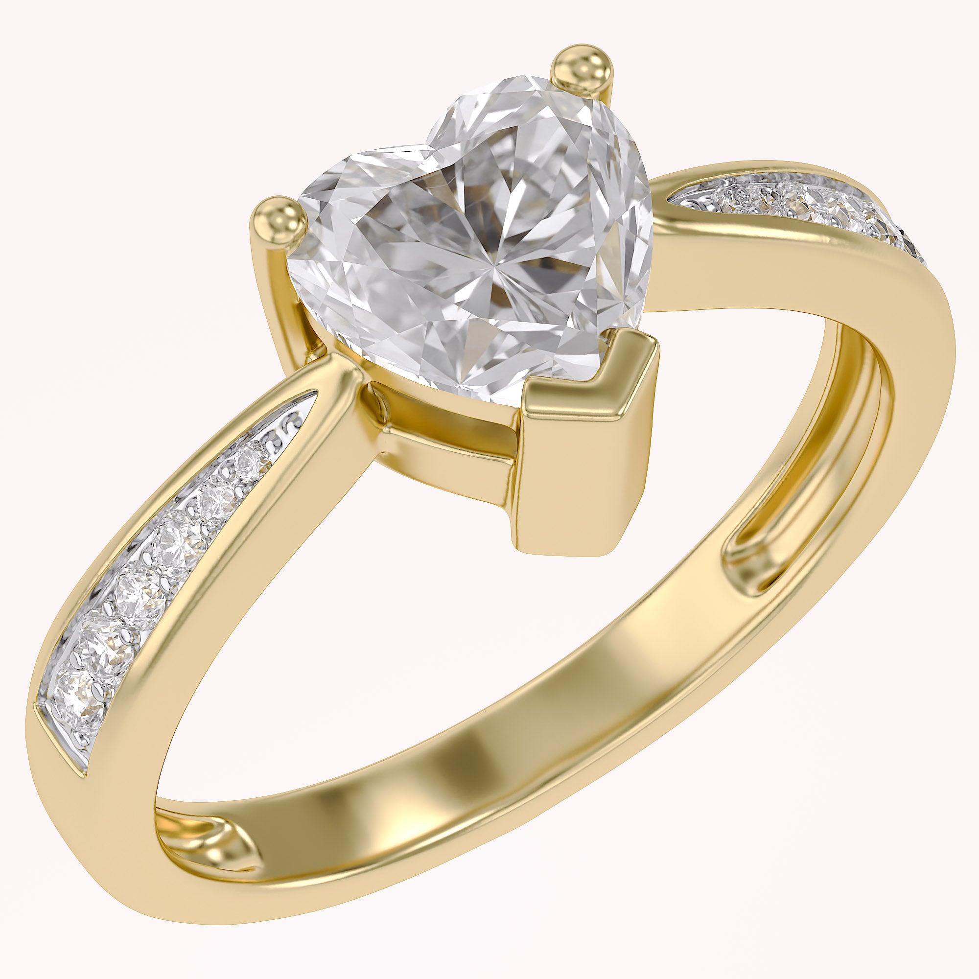 Solitaire Heart Promise Ring for Women