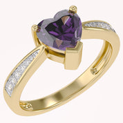 Solitaire Heart Promise Ring for Women
