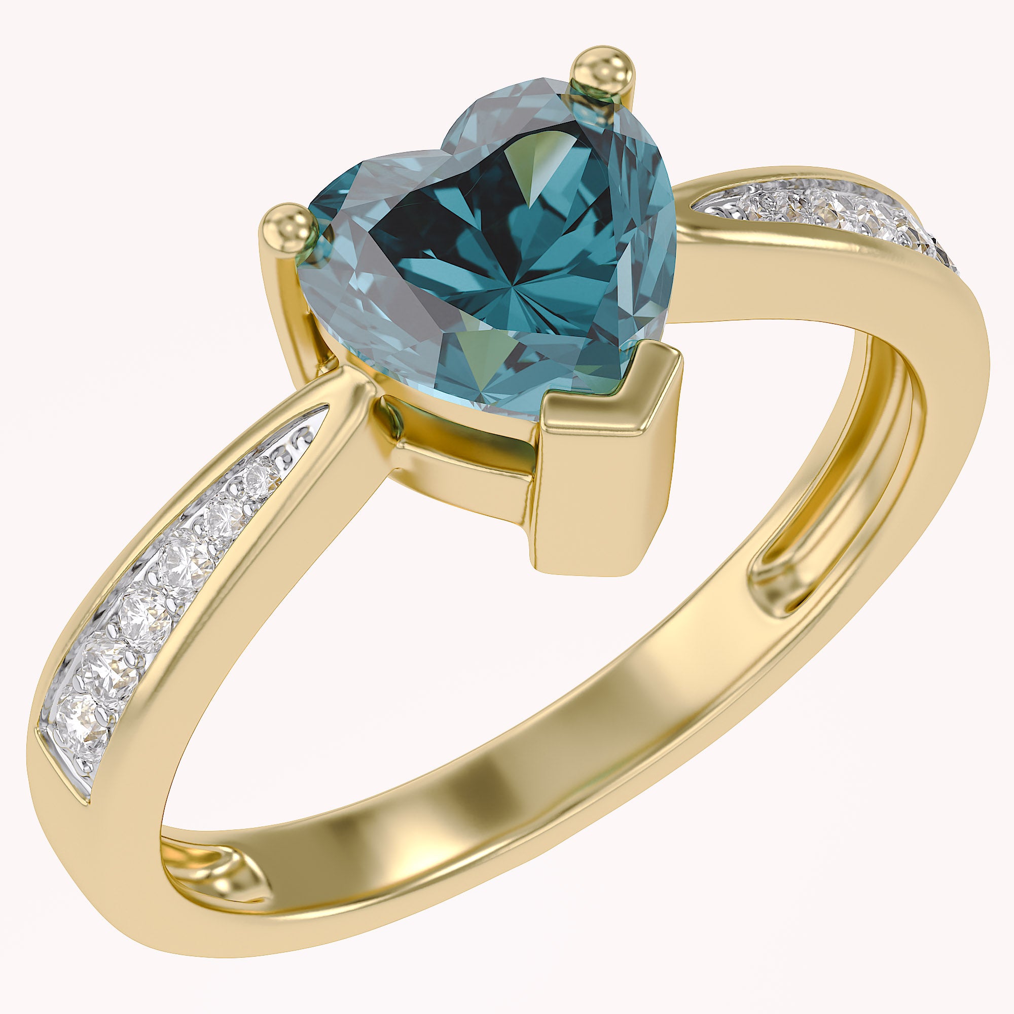 Solitaire Heart Promise Ring for Women