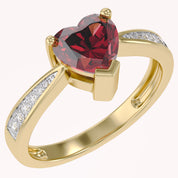 Solitaire Heart Promise Ring for Women