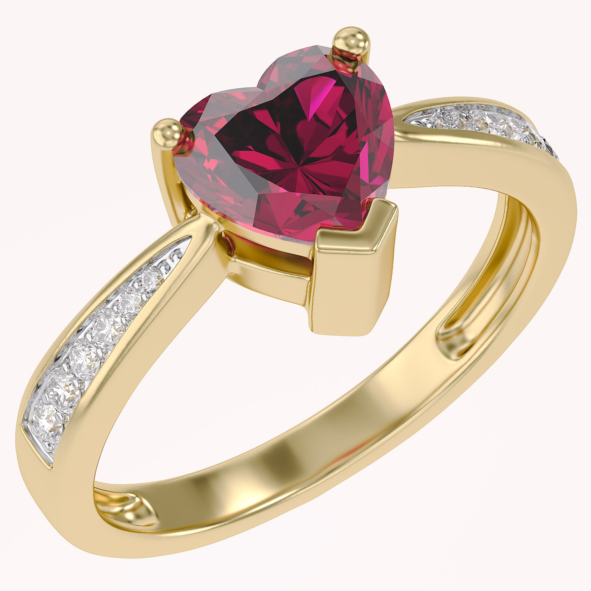 Solitaire Heart Promise Ring for Women