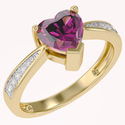 Solitaire Heart Promise Ring for Women