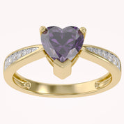 Solitaire Heart Promise Ring for Women