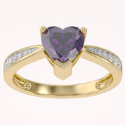 Solitaire Heart Promise Ring for Women