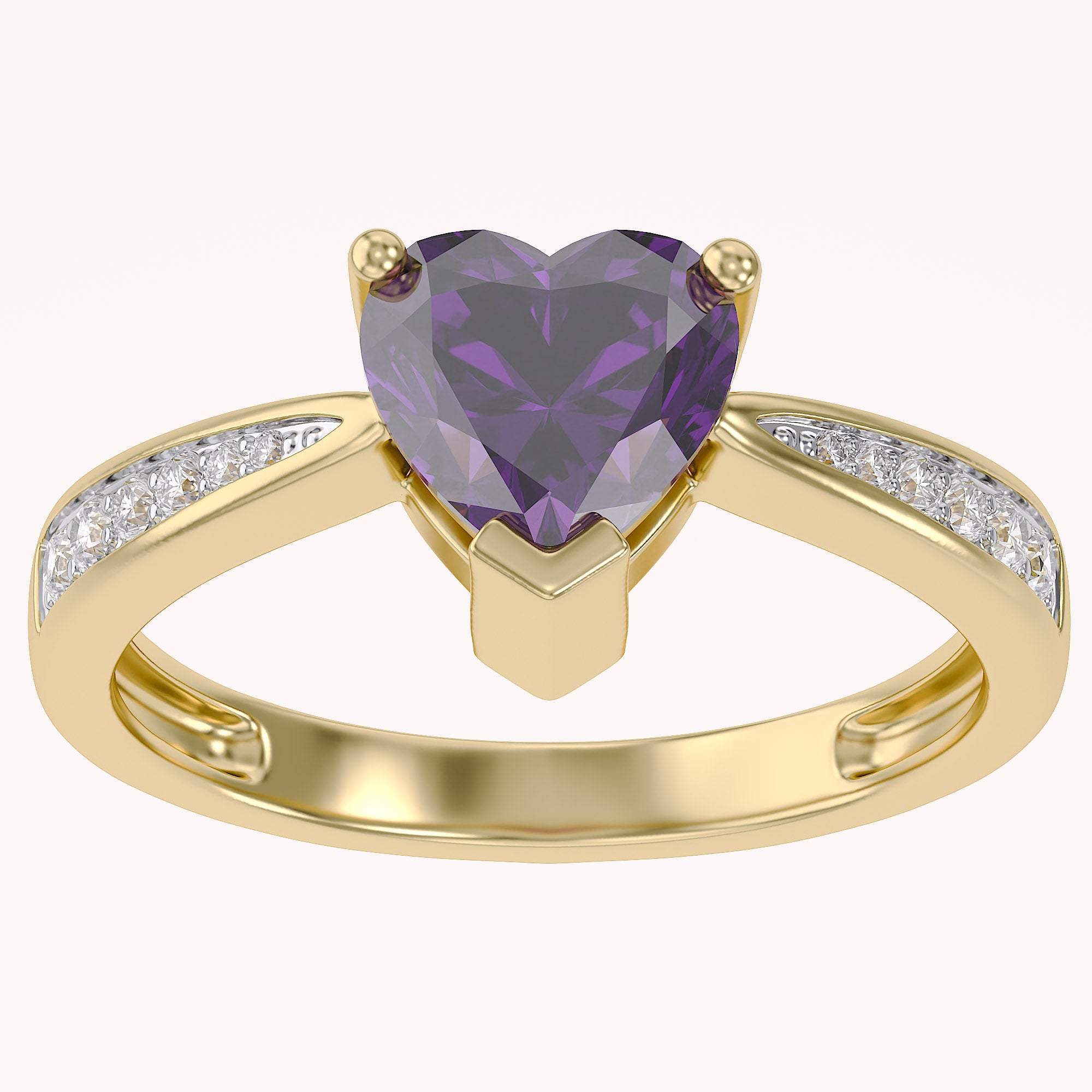 Solitaire Heart Promise Ring for Women